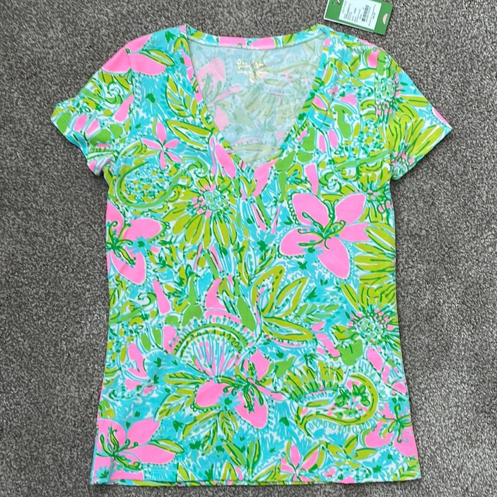 NWT Lilly Pulitzer Michele Top Coconut Jungle